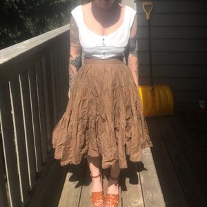 1950s Vintage Western Swing Skirt